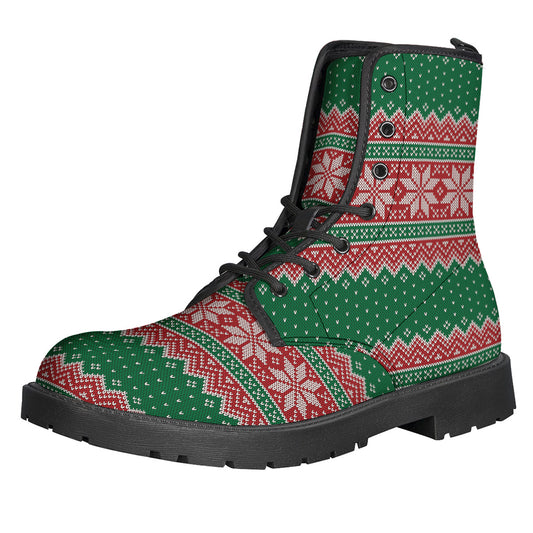 Christmas Knitted Pattern Print Backpack