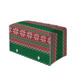 Christmas Knitted Pattern Print Leather Tissue Box Cover