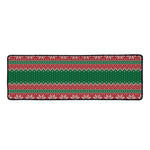 Christmas Knitted Pattern Print Long Kitchen Mat