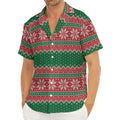 Christmas Knitted Pattern Print Men's Deep V-Neck Shirt
