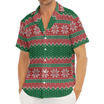 Christmas Knitted Pattern Print Men's Deep V-Neck Shirt