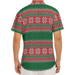 Christmas Knitted Pattern Print Men's Deep V-Neck Shirt