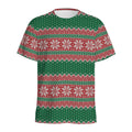 Christmas Knitted Pattern Print Men's Athletic T-Shirt