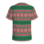 Christmas Knitted Pattern Print Men's Sports T-Shirt