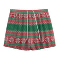 Christmas Knitted Pattern Print Mesh Shorts