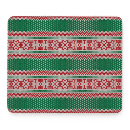Christmas Knitted Pattern Print Mouse Pad