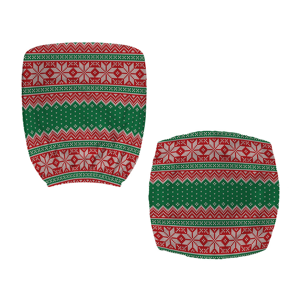 Christmas Knitted Pattern Print Office Chair Cover