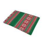 Christmas Knitted Pattern Print Pet Cooling Mat Cover