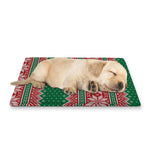Christmas Knitted Pattern Print Pet Cooling Mat Cover