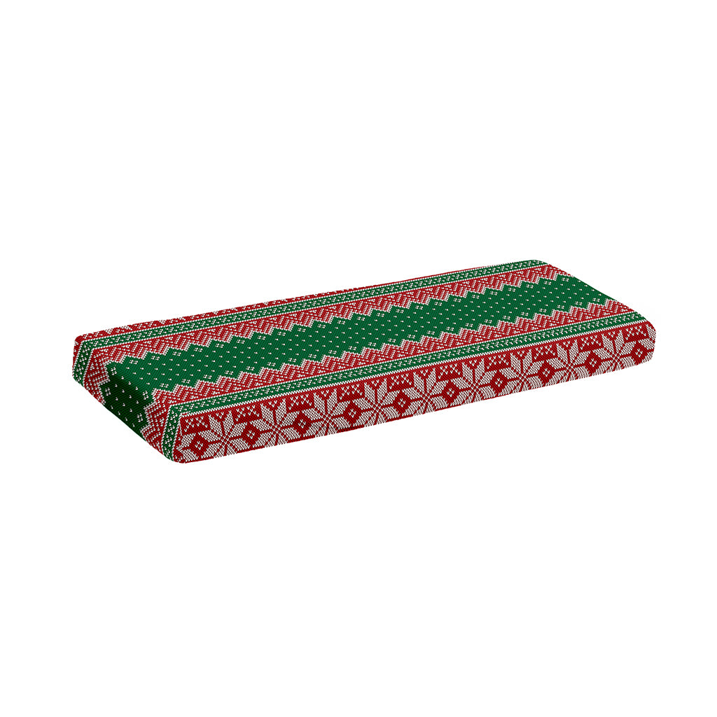 Christmas Knitted Pattern Print Piano Keyboard Cover