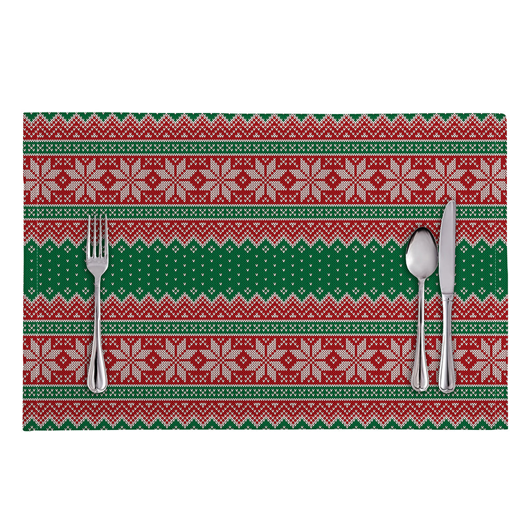 Christmas Knitted Pattern Print Placemat