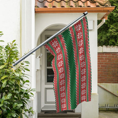 Christmas Knitted Pattern Print Polyester Flag