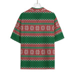 Christmas Knitted Pattern Print Rayon Hawaiian Shirt