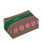 Christmas Knitted Pattern Print Rectangle Tissue Box Cover