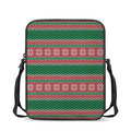 Christmas Knitted Pattern Print Rectangular Crossbody Bag