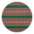 Christmas Knitted Pattern Print Round Blanket