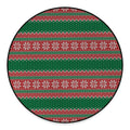 Christmas Knitted Pattern Print Round Floor Mat