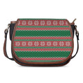 Christmas Knitted Pattern Print Saddle Bag