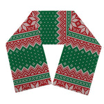 Christmas Knitted Pattern Print Scarf