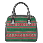 Christmas Knitted Pattern Print Shoulder Handbag