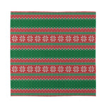 Christmas Knitted Pattern Print Silk Bandana