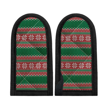 Christmas Knitted Pattern Print Skillet Handle Cover