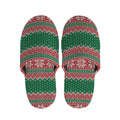Christmas Knitted Pattern Print Slippers