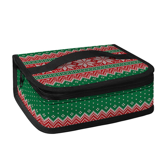 Christmas Knitted Pattern Print Small Lunch Bag