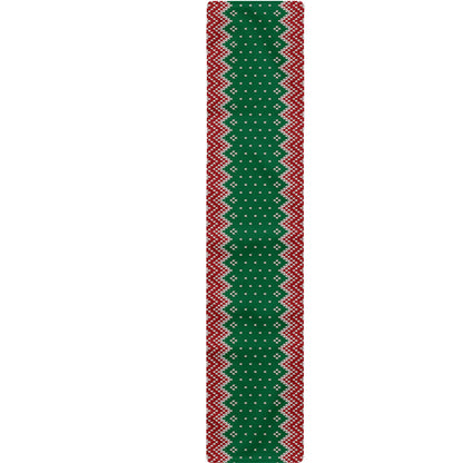 Christmas Knitted Pattern Print Table Runner
