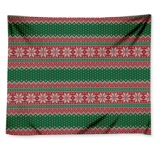 Christmas Knitted Pattern Print Tapestry
