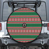 Christmas Knitted Pattern Print Tire Cover With Camera Hole