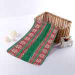 Christmas Knitted Pattern Print Towel