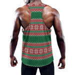Christmas Knitted Pattern Print Training Tank Top
