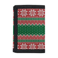Christmas Knitted Pattern Print Trifold Wallet