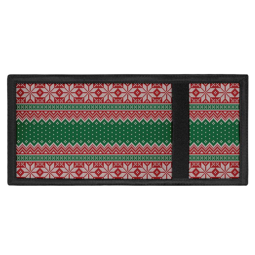 Christmas Knitted Pattern Print Trifold Wallet