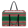 Christmas Knitted Pattern Print Utility Tote Bag