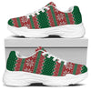 Christmas Knitted Pattern Print White Chunky Shoes