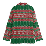 Christmas Knitted Pattern Print Women's Blazer