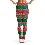 Christmas Knitted Pattern Print Women's Leggings