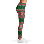 Christmas Knitted Pattern Print Women's Leggings