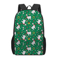 Christmas Llama Pattern Print 17 Inch Backpack