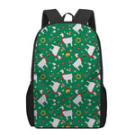 Christmas Llama Pattern Print 17 Inch Backpack