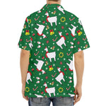 Christmas Llama Pattern Print Aloha Shirt