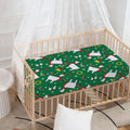 Christmas Llama Pattern Print Baby Crib Sheet