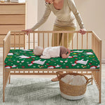 Christmas Llama Pattern Print Baby Crib Sheet