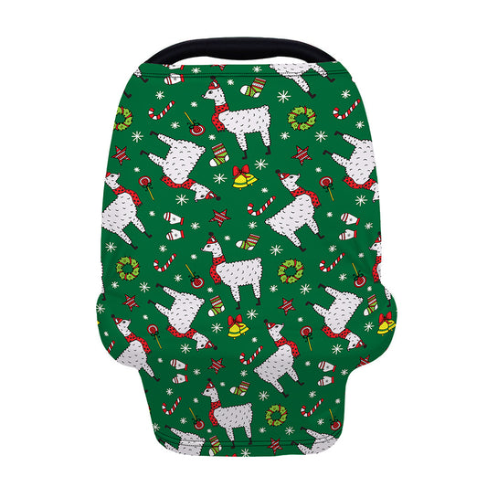 Christmas Llama Pattern Print Baby Seat Cover