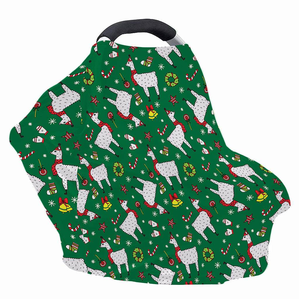 Christmas Llama Pattern Print Baby Seat Cover