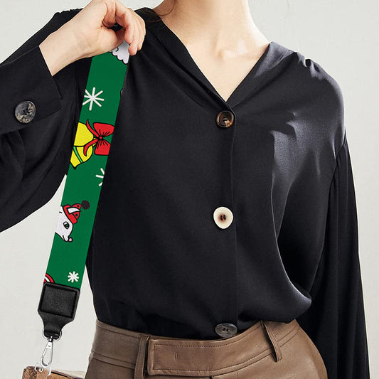 Christmas Llama Pattern Print Bag Strap