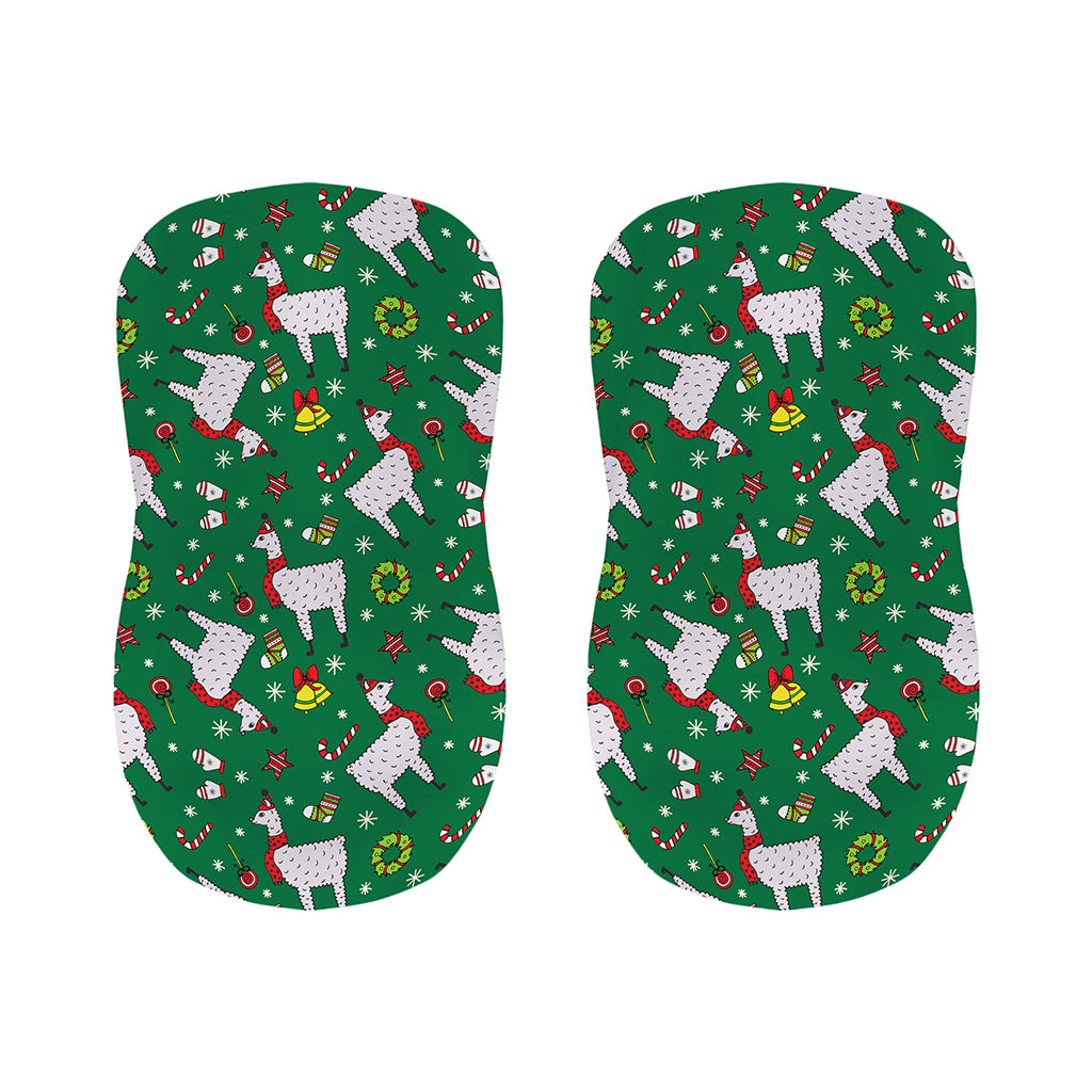 Christmas Llama Pattern Print Bar Stool Covers