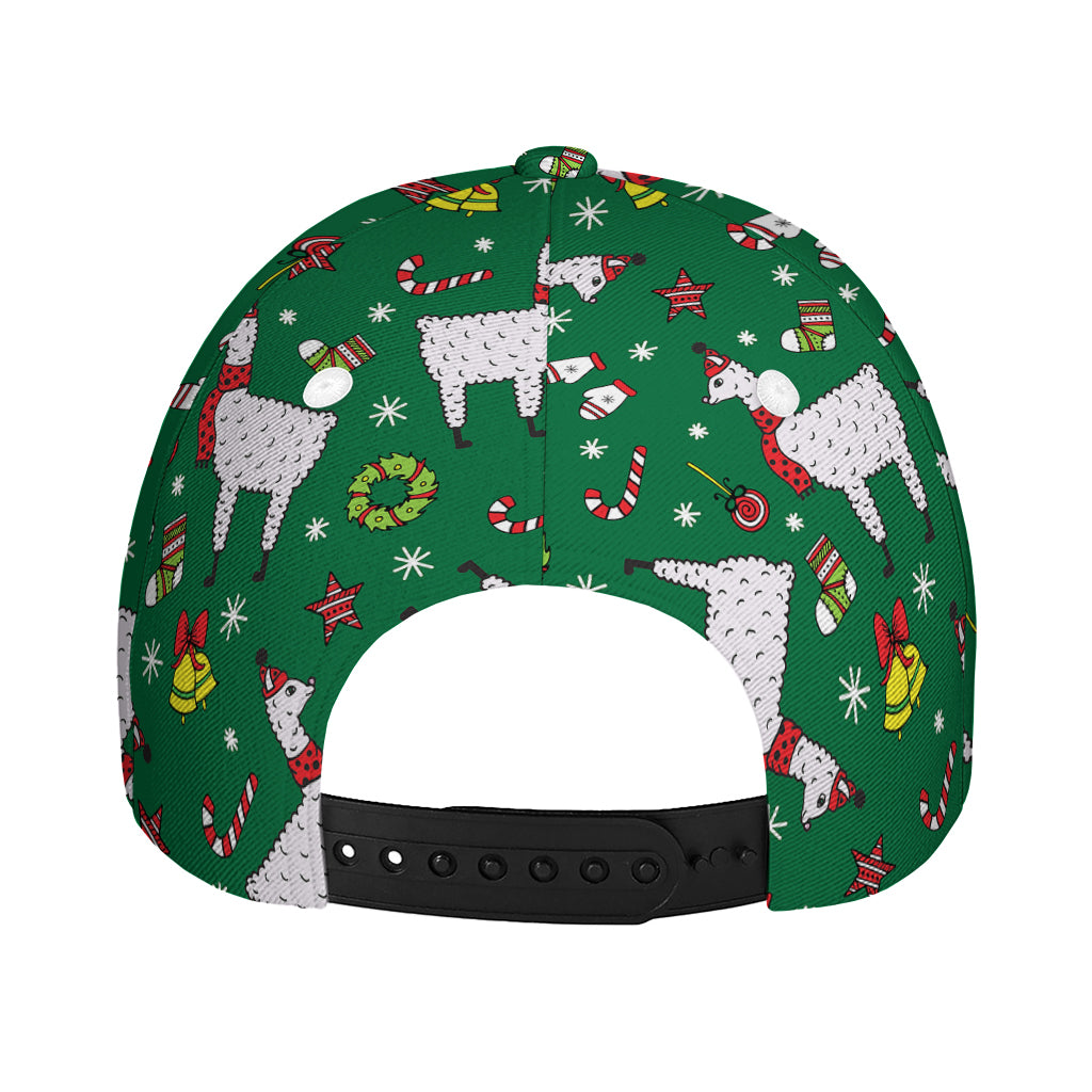 Christmas Llama Pattern Print Baseball Cap